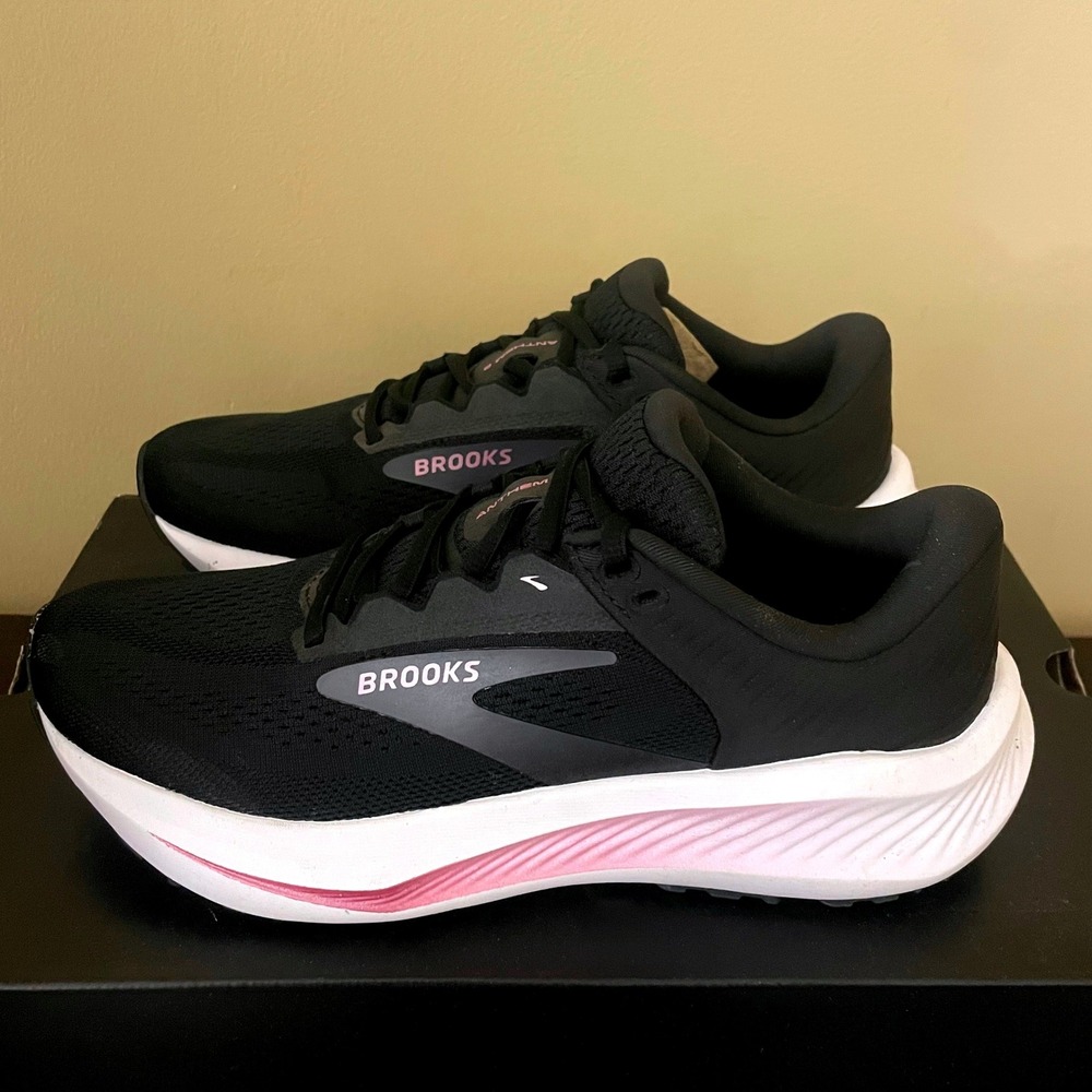 Brooks Anthem 6 Womens Running Shoes Black Pink 1204611B008 Size 7 Medium B